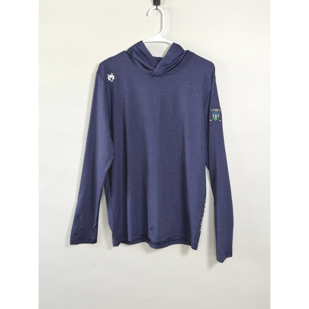 Greyson Guide Sport Hoodie Men M Maltese Blue Showbiz Cup Golf Logo Gorpcore